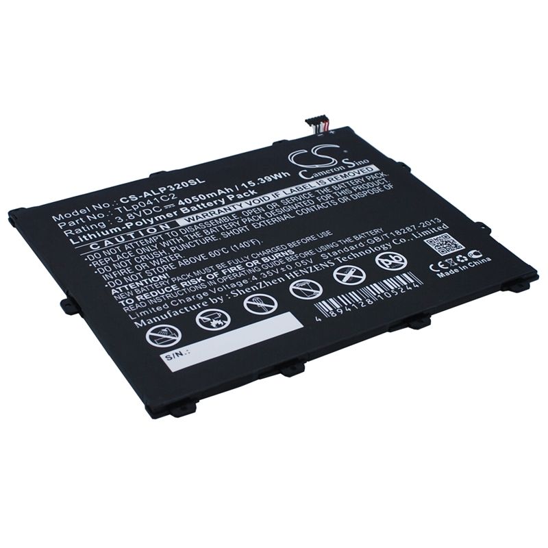 Li-polymer Battery Fits Alcatel, One Touch Hero 8, One Touch Pop 8, Ot-9020a 3.8v, 4050mah Tablet Cameron Sino Technology Limited