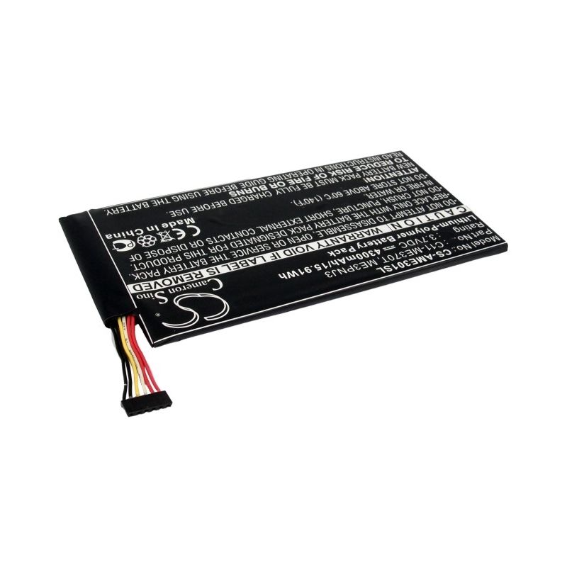 Li-polymer Battery Fits Asus, Me370t, Memo Pad Me370t, Memo Pad Me370t 16gb 3.7v, 4300mah Tablet Cameron Sino Technology Limited
