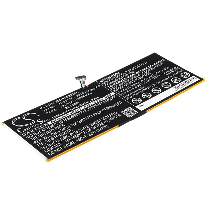 Li-polymer Battery Fits Asus, K00a, Me302c, Memo Pad Fhd 10 3.7v, 6700mah Tablet Cameron Sino Technology Limited