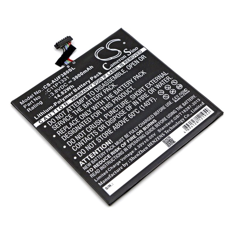 Li-polymer Battery Fits Asus, Fe380cg, Fonepad 8 Dual Sim 3.8v, 3900mah Tablet Cameron Sino Technology Limited