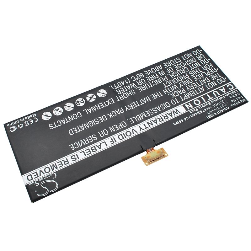 Li-Polymer Battery fits Asus, Vivotab Tf600tl 3.7V, 6760mAh Tablet Cameron Sino Technology Limited