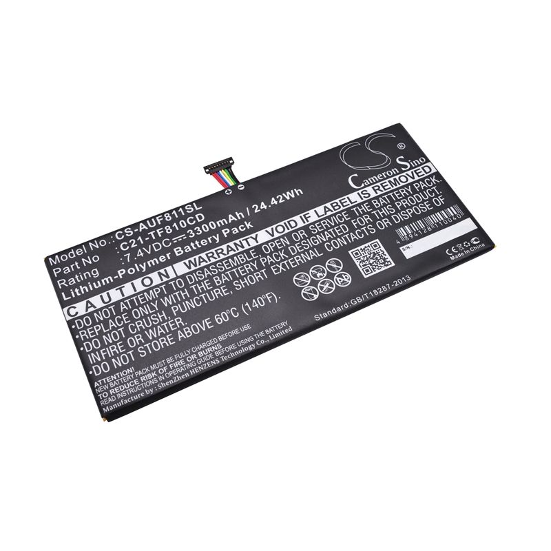 Li-Polymer Battery fits Asus, Vivotab Tf810cd 7.4V, 3300mAh Tablet Cameron Sino Technology Limited