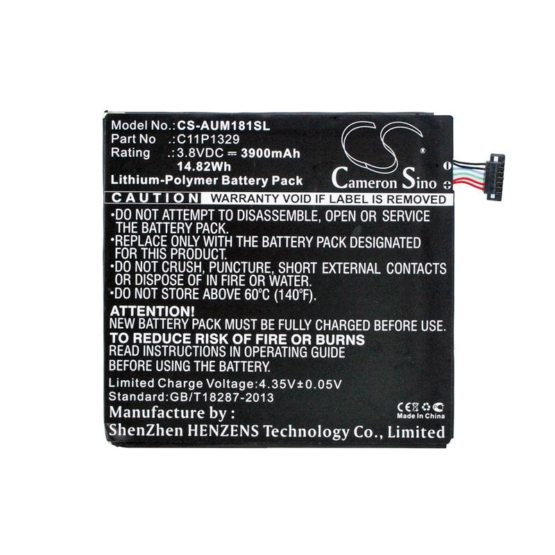 Li-polymer Battery Fits Asus, Ast21, Me181c, Memo Pad 8 3.8v, 3900mah Tablet Cameron Sino Technology Limited