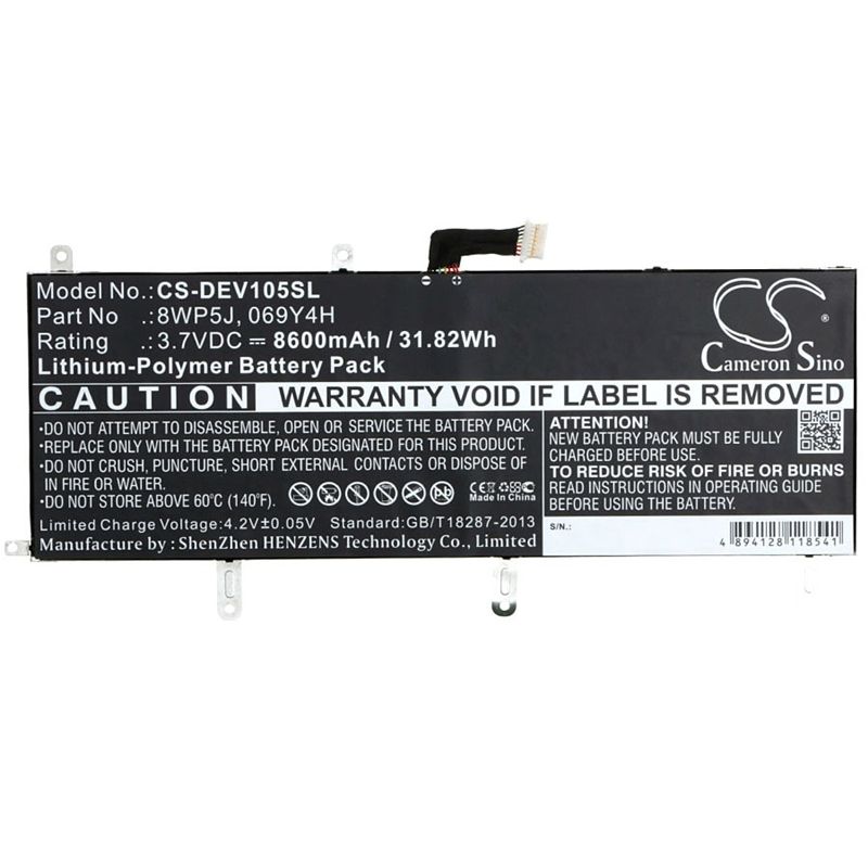 Li-polymer Battery Fits Dell, Venue 10 5000, Venue 10 5050 3.7v, 8600mah Tablet Cameron Sino Technology Limited (Suspended)