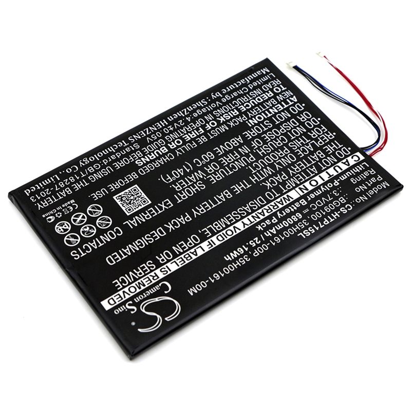 Li-polymer Battery Fits Htc, Jetstream, Jetstream 10.1, P715a 3.7v, 6800mah Tablet Cameron Sino Technology Limited