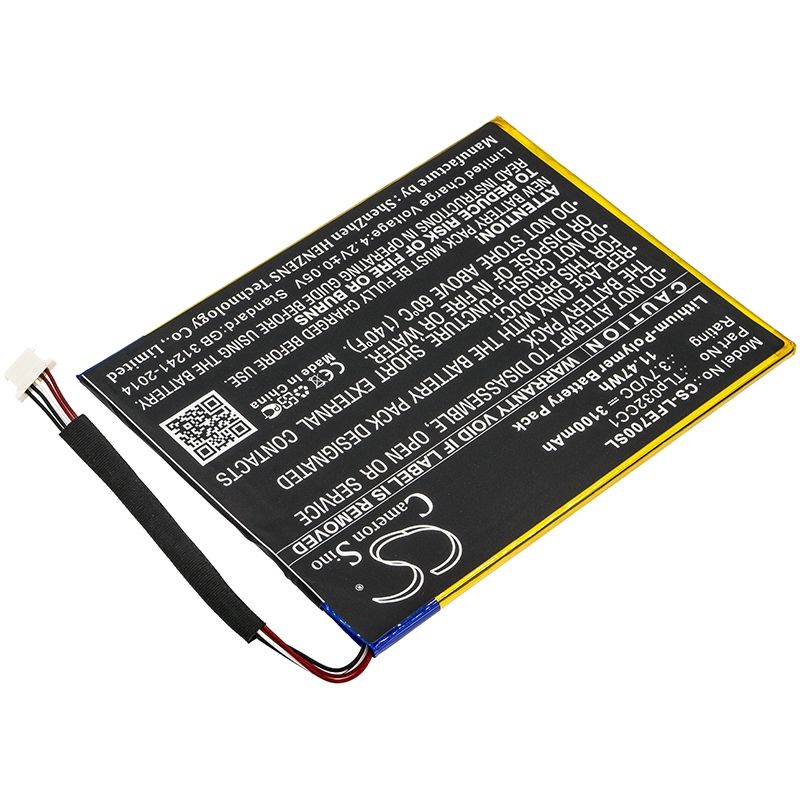 Li-polymer Battery Fits Leapfrog, 31576, Epic 7 3.7v, 3100mah Tablet Cameron Sino Technology Limited