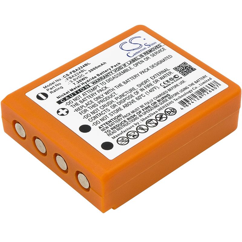 Orange 3.6V 2000mAh Hbc, Radiomatic Keynote, Radiomatic Linus 4, Radiomatic Micron 4 Replacement Battery Crane Remote Control Cameron Sino Technology Limited