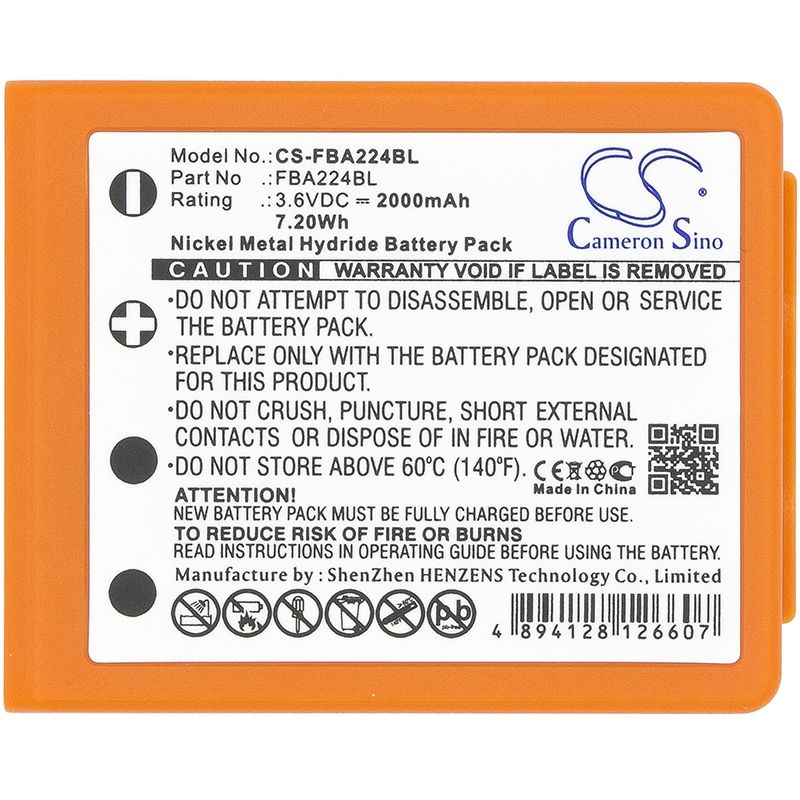 Orange 3.6V 2000mAh Hbc, Radiomatic Keynote, Radiomatic Linus 4, Radiomatic Micron 4 Replacement Battery Crane Remote Control Cameron Sino Technology Limited