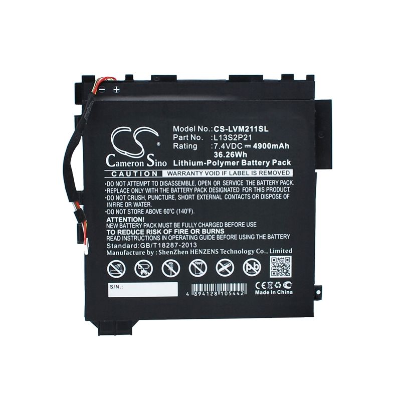 Li-Polymer Battery fits Lenovo, Ideatab Miix 2 11 7.4V, 4900mAh Tablet Cameron Sino Technology Limited