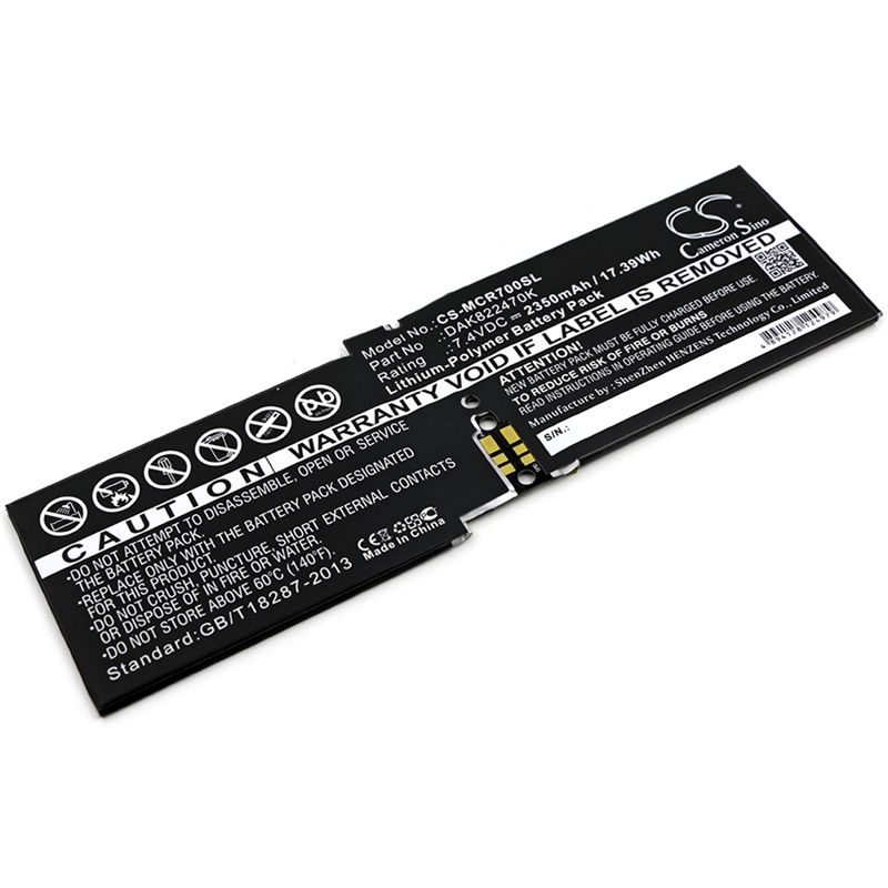Li-Polymer Battery fits Microsoft, Cr7-00005, Surface Cr7 13.5" 7.4V, 2350mAh Tablet Cameron Sino Technology Limited