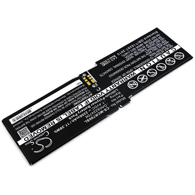 Li-Polymer Battery fits Microsoft, Cr7-00005, Surface Cr7 13.5" 7.4V, 2350mAh Tablet Cameron Sino Technology Limited