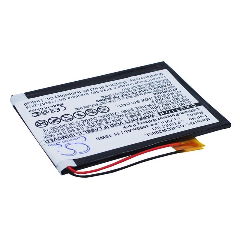 Li-Polymer Battery fits Rca, Rct6077w2 3.7V, 3000mAh Tablet Cameron Sino Technology Limited