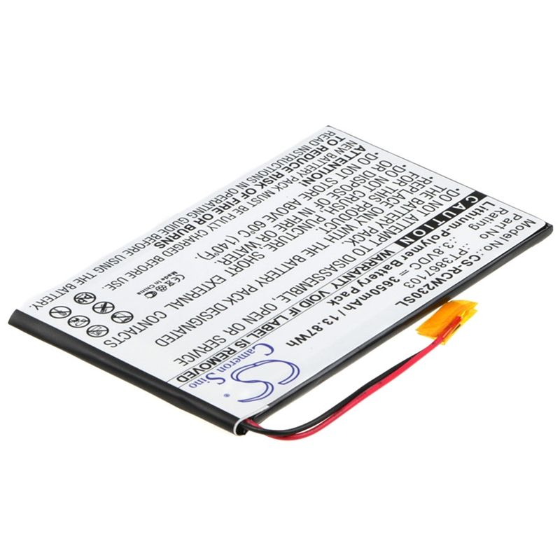 Li-Polymer Battery fits Rca, 7", Rct6272w23 3.8V, 3650mAh Tablet Cameron Sino Technology Limited