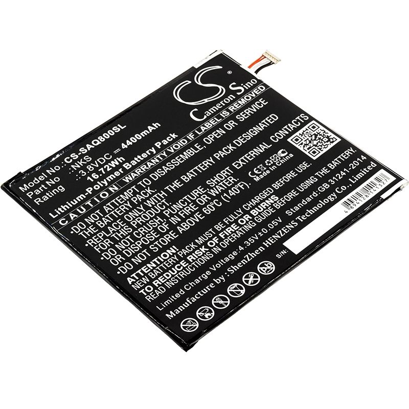 Li-Polymer Battery fits Sprint, Aqt80, Slate 80 3.8V, 4400mAh Tablet Cameron Sino Technology Limited