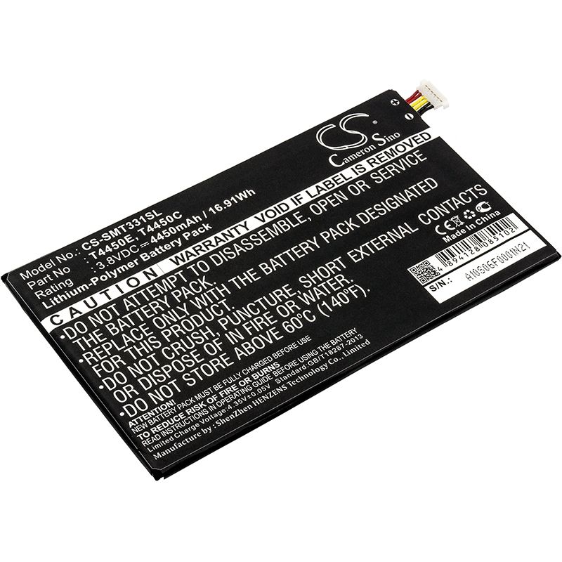 Li-polymer Battery Fits Samsung, Galaxy Tab 4, Galaxy Tab 4 8.0 Lte, Galaxy Tab4 8.0 Lte 3.8v, 4450mah Tablet Cameron Sino Technology Limited