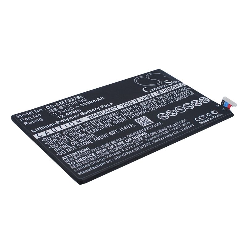 Li-polymer Battery Fits Samsung, Galaxy Tab 4 8.0, Galaxy Tab4 8.0", Sm-t330nu 3.7v, 3350mah Tablet Cameron Sino Technology Limited
