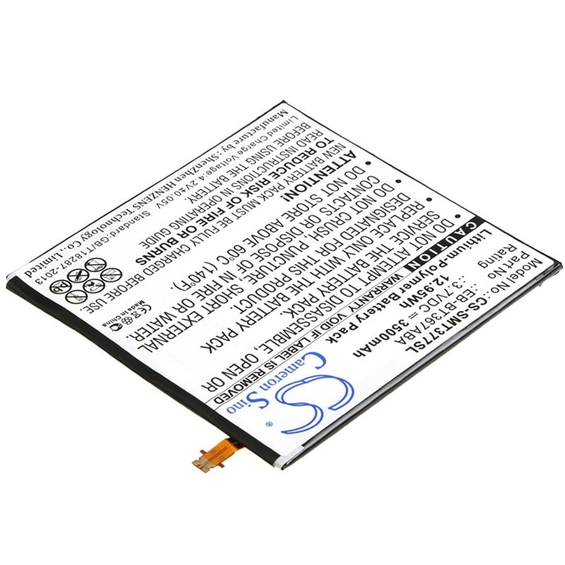 Li-Polymer Battery fits Samsung, Galaxy Tab 5, Galaxy Tab A 8.0 2017, Galaxy Tab A 8.0 2017 Td-lte 3.7V, 3500mAh Tablet Cameron Sino Technology Limited