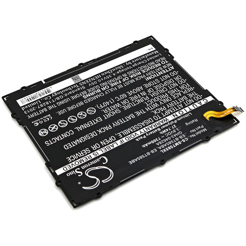 Li-polymer Battery Fits Samsung, Galaxy Tab A 10.1 2016 Td-lte, Galaxy Tab A 10.1 2016 Wifi 3.8v, 7300mah Tablet Cameron Sino Technology Limited