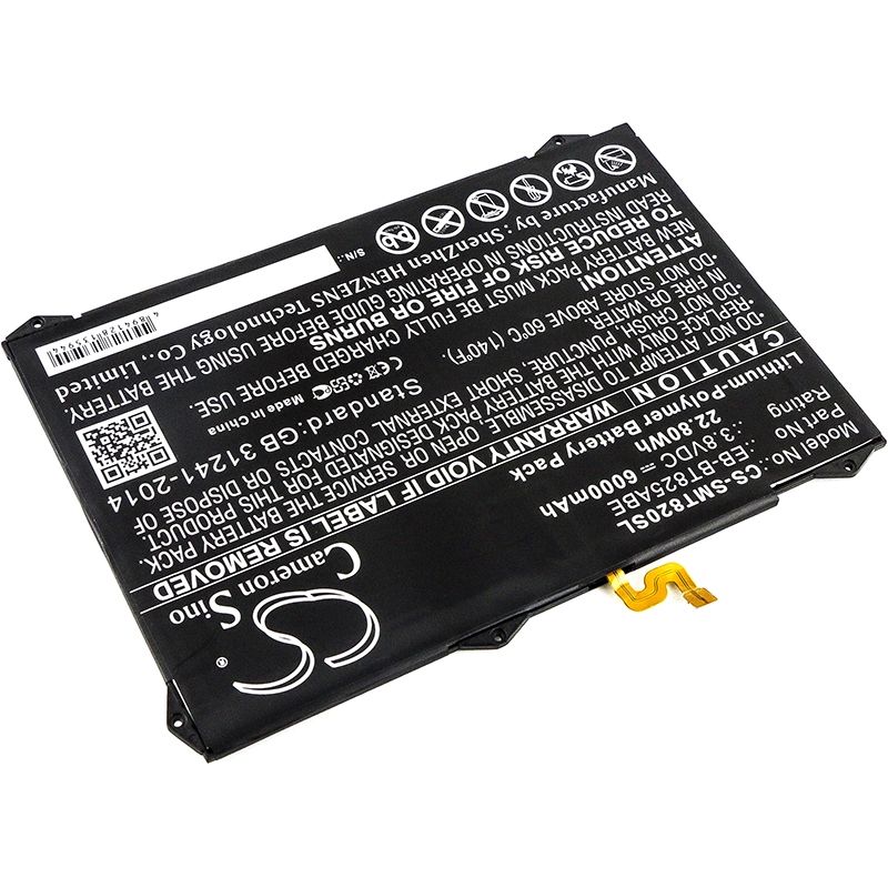 Li-polymer Battery Fits Samsung, Galaxy Tab S3 9.7, Galaxy Tab S3 9.7 Xlte, Sm-t820 3.8v, 6000mah Tablet Cameron Sino Technology Limited
