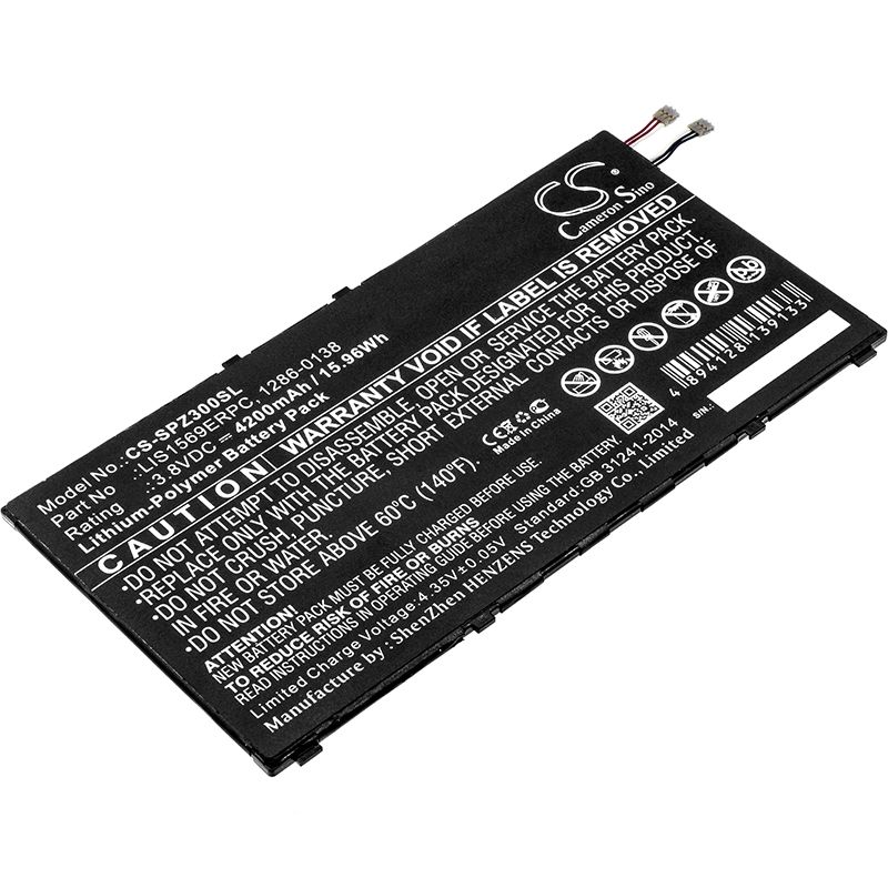 Li-polymer Battery Fits Sony, Sgp611, Sgp612/w, Sgp621 3.8v, 4200mah Tablet Cameron Sino Technology Limited