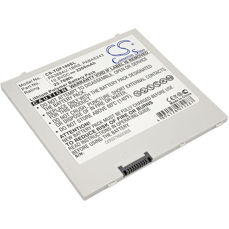 Li-polymer Battery Fits Toshiba, 10 Thrive, At100, At100-001 10.8v, 2200mah Tablet Cameron Sino Technology Limited