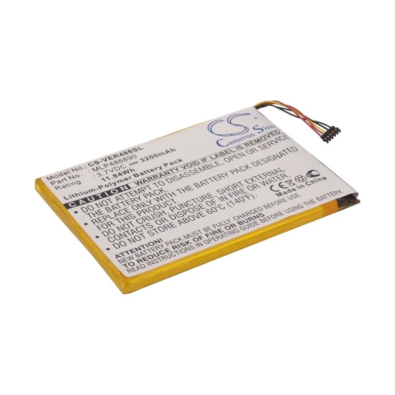 Li-Polymer Battery fits Viewsonic, Zoompad 3.7V, 3200mAh Tablet Cameron Sino Technology Limited