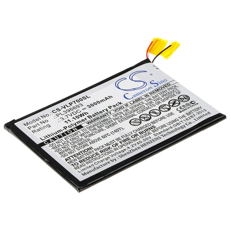 Li-Polymer Battery fits Visual Land, Me-7g-8gb, Prestige 7g 7" 3.7V, 3000mAh Tablet Cameron Sino Technology Limited