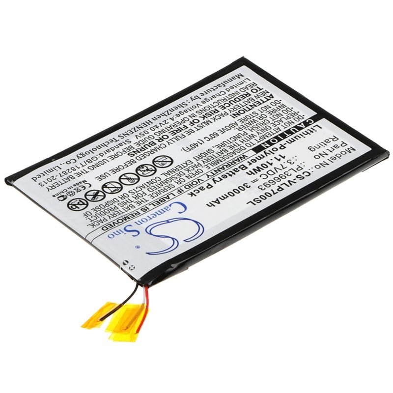 Li-Polymer Battery fits Visual Land, Me-7g-8gb, Prestige 7g 7" 3.7V, 3000mAh Tablet Cameron Sino Technology Limited