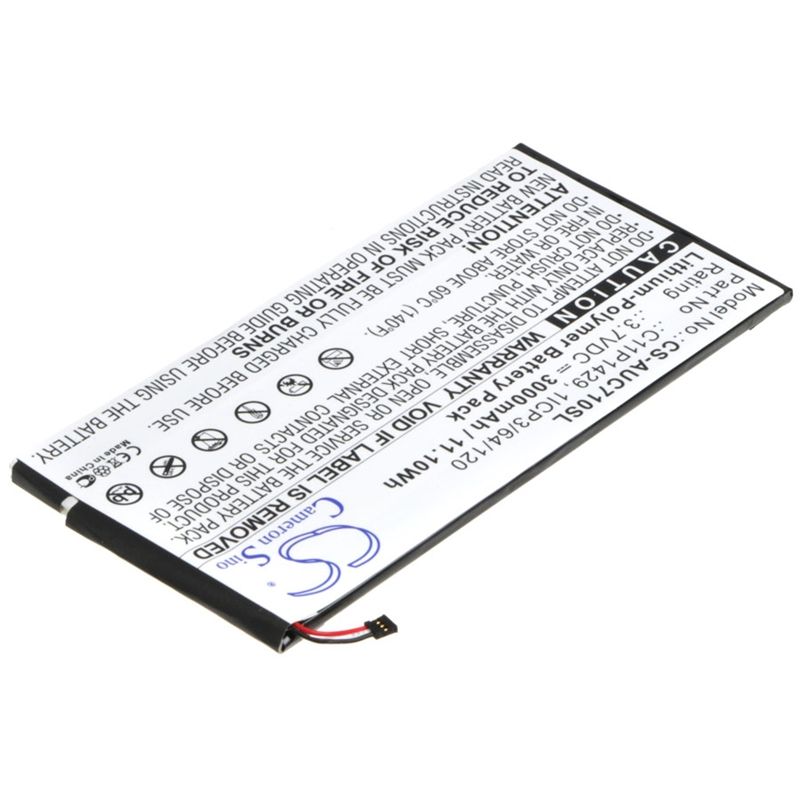 Li-polymer Battery Fits Asus, P01z, Z0170cg 1a, Z170c 3.7v, 3000mah Tablet Cameron Sino Technology Limited