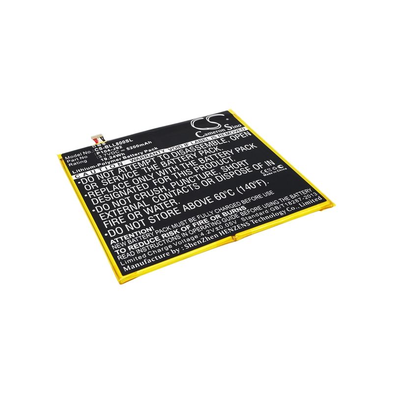 Li-Polymer Battery fits Blu, L800, L800l, Life View Tab 3.7V, 5200mAh Tablet Cameron Sino Technology Limited