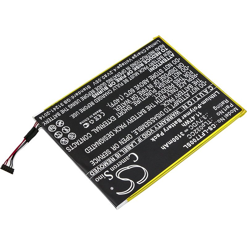 Li-polymer Battery Fits Alcatel, 9005x, One Touch Pixi 8 8.0 3g, Ot-9005x 3.7v, 3100mah Tablet Cameron Sino Technology Limited