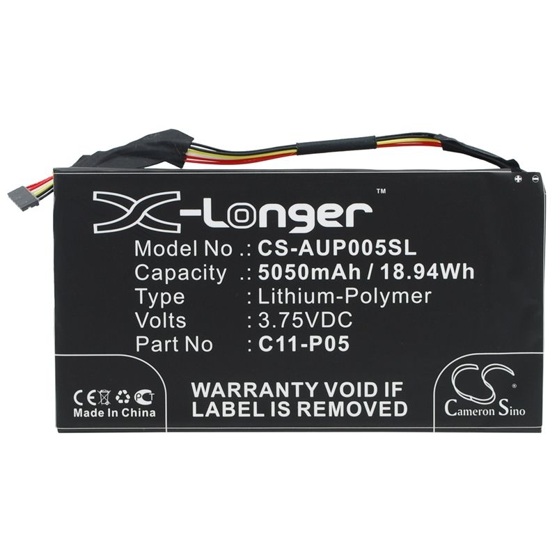 Li-Polymer Battery fits Asus, Padfone Infinity A80 10.1, Padfone Infinity A80 Tablet 3.75V, 5050mAh Tablet Cameron Sino Technology Limited