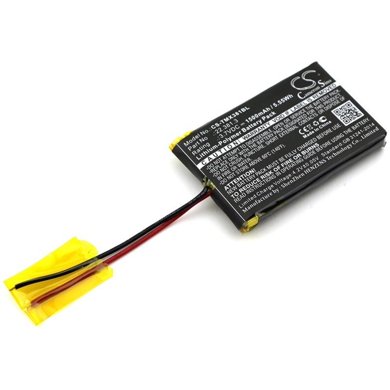 Li-Polymer Battery fits Teleradio, Tg-tx-mnl, Teleradio 3.7V, 1500mAh Crane Remote Control Cameron Sino Technology Limited