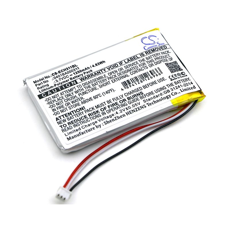 Li-Polymer Battery fits Elca, Evo, Mago-evo, Mito-vetta 3.7V, 1250mAh Crane Remote Control Cameron Sino Technology Limited