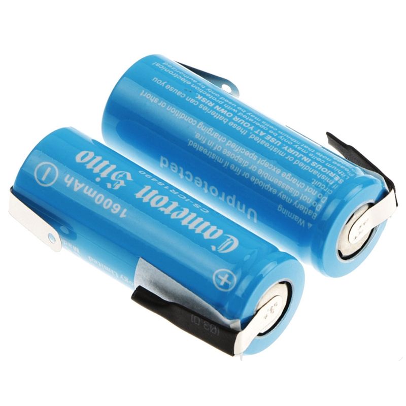 Li-ion Battery Includes 2pcs Pack With Tabs 3.7V, 1600mAh 18490 Cameron Sino Technology Limited