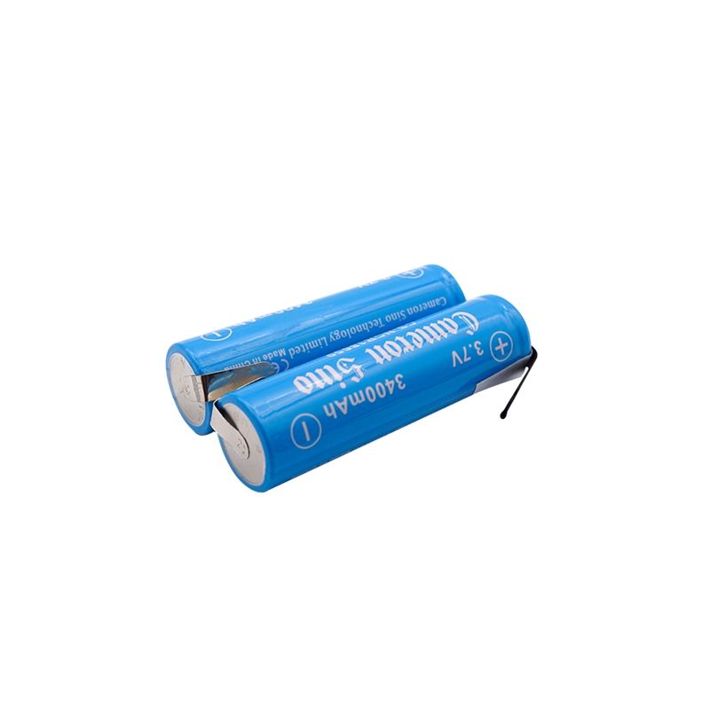 Li-ion Battery Includes 2pcs Pack With Solder Tabs 3.7v, 3400mah 18650 Cameron Sino Technology Limited