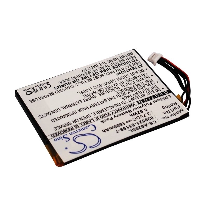 Li-Polymer Battery fits Asus, Mypal A620, Mypal A620bt, Mypal A620g 3.7V, 1600mAh Computer Cameron Sino Technology Limited