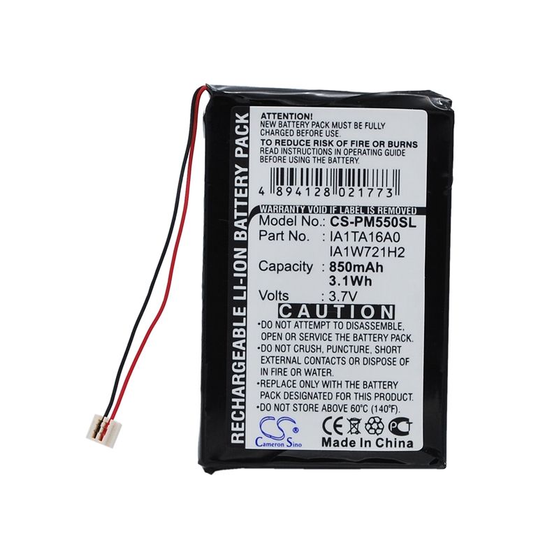 Li-ion Battery fits Palm, M550, Tungsten T1, Tungsten T2 3.7V, 850mAh PDA & Pocket PC Cameron Sino Technology Limited