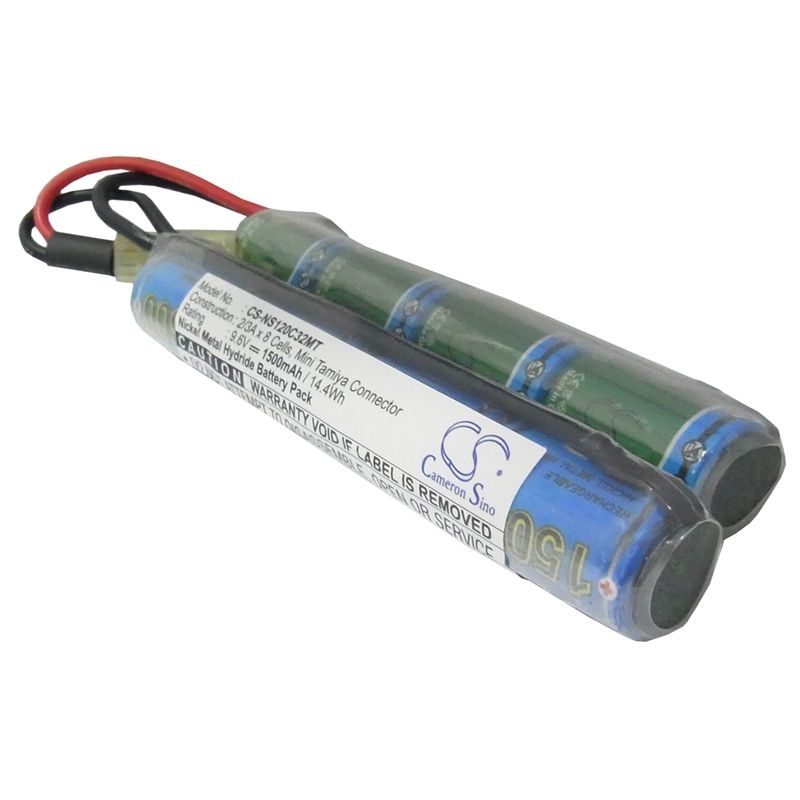Ni-MH Battery fits Airsoft Guns, Augm, Augrt, Car15 9.6V, 1500mAh Airsoft Guns Cameron Sino Technology Limited