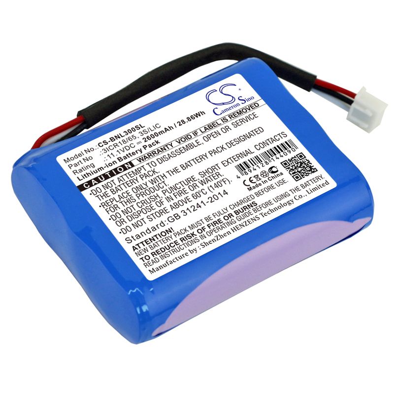 Li-ion Speaker Battery fits Bang & Olufsen, Beoplay A3, Bang & Olufsen 11.1V, 2600mAh Speaker Cameron Sino Technology Limited