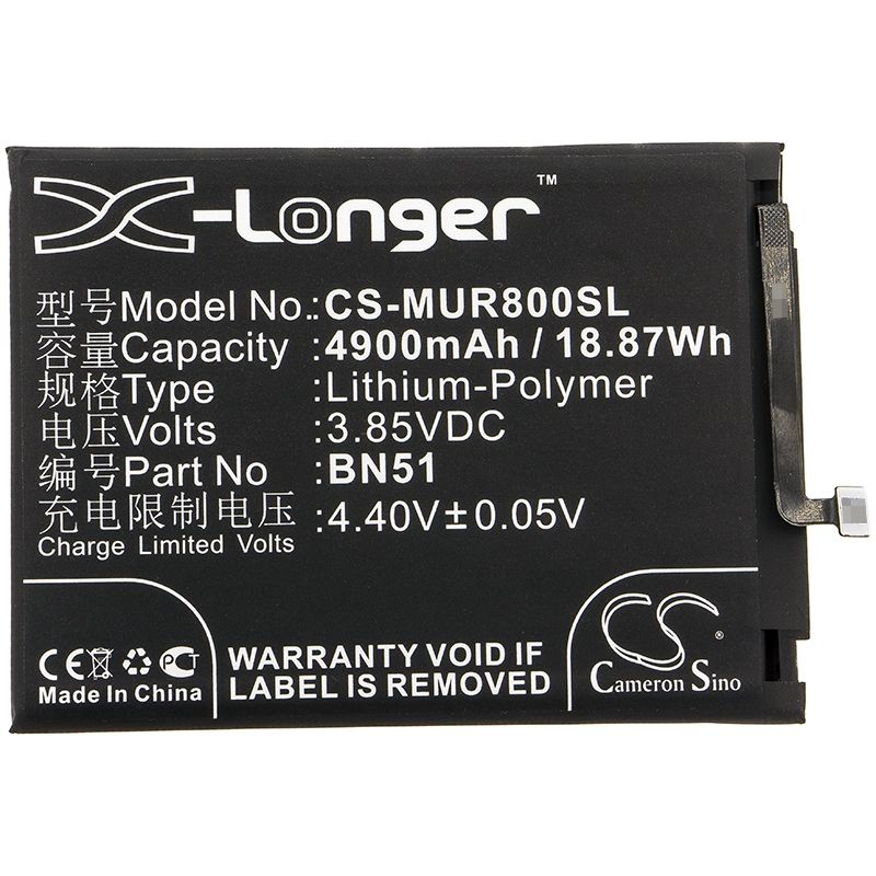 Li-Polymer Battery fits Redmi,8, 8a, m1908c3ic 3.85V, 4900mAh Mobile & SmartPhone Cameron Sino Technology Limited