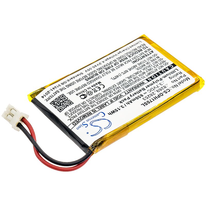 Li-Polymer Battery fits Marmitek, 210, Doorphone 170 3.7V, 850mAh Home Security Camera Cameron Sino Technology Limited
