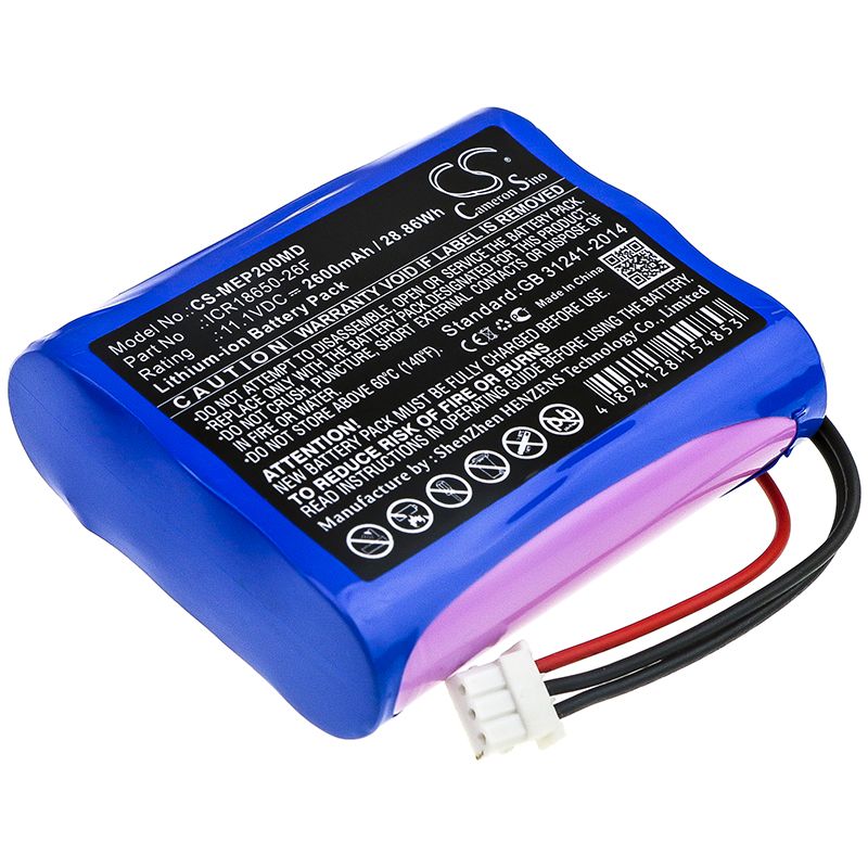 Li-ion Battery fits Medical Econet, Compact 2 11.1V, 2600mAh Medical Cameron Sino Technology Limited