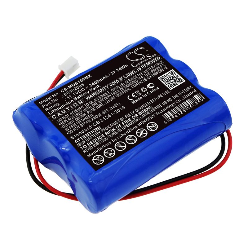 Li-ion Battery fits Medsonic, Mscpr-1a 11.1V, 3400mAh Medical Cameron Sino Technology Limited