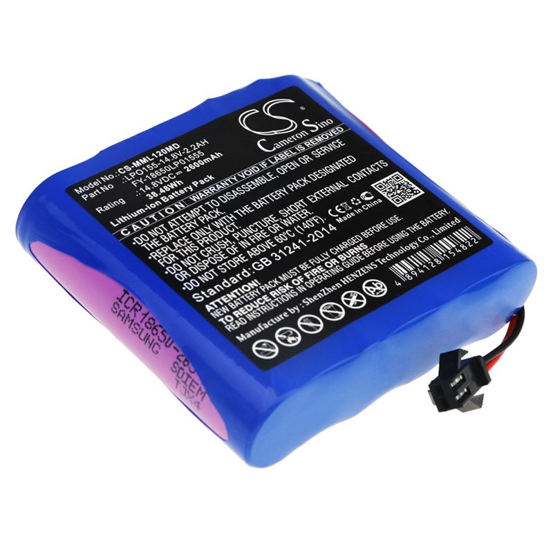 Li-ion Battery fits Million, Ml1200, Ml1500 14.8V, 2600mAh Medical Cameron Sino Technology Limited