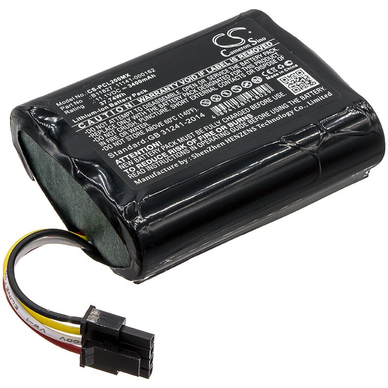 Li-ion Battery fits Physio-control, 1150-000018, Lifepak 20 Code 11.1V, 3400mAh Medical Cameron Sino Technology Limited