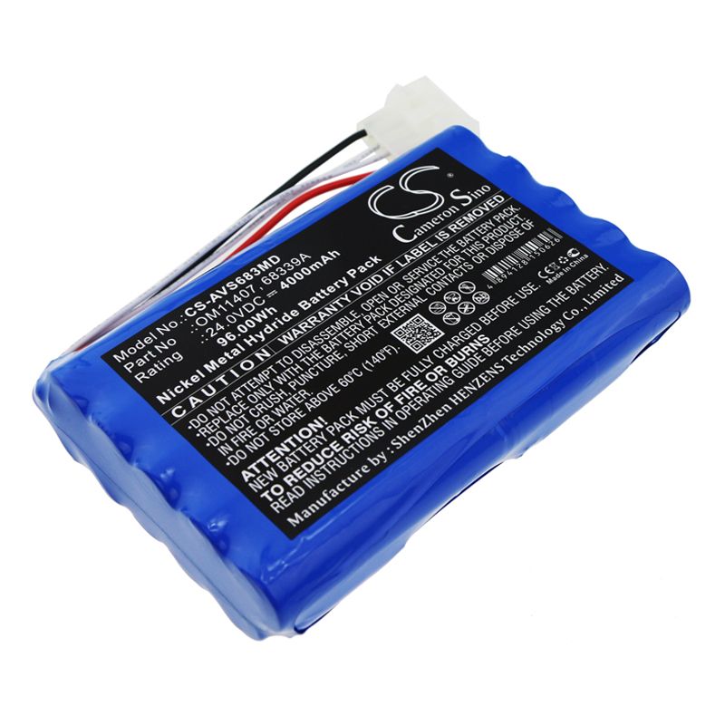 Ni-MH Battery fits Viasys Healthcare, 6068, 68339a 24.0V, 4000mAh Medical Cameron Sino Technology Limited
