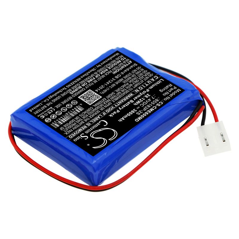 Li-Polymer Battery fits Contec, Ecg-600g 7.4V, 3800mAh Medical Cameron Sino Technology Limited