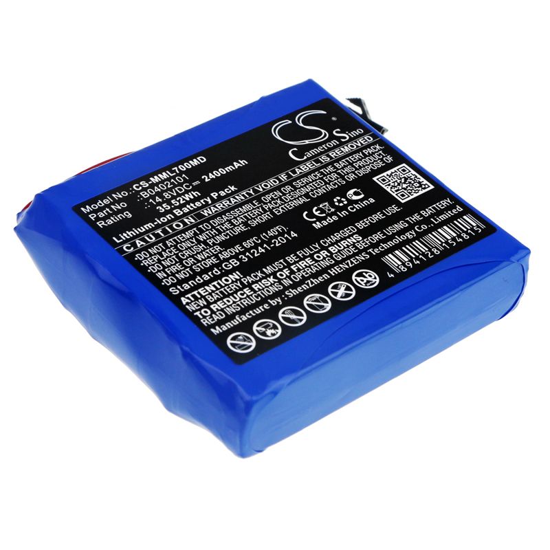 Li-ion Battery fits Million, Ml1100, Ml700 14.8V, 2400mAh Medical Cameron Sino Technology Limited