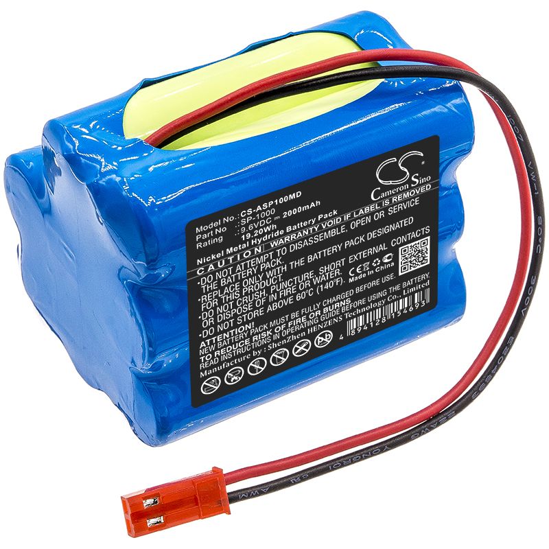 Ni-MH Battery fits Annol, Sp-1000 9.6V, 2000mAh Medical Cameron Sino Technology Limited